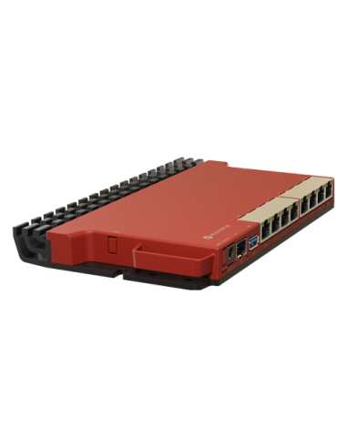 Router 8 porturi Gigabit, 1 port PoE IN, 1 port PoE Out, SFP 2.5G, NAND, USB, 1U - MikroTik L009UiGS-RM