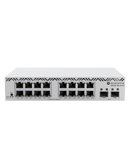 Cloud Smart Switch, 16 x Gigabit, 2 x SFP+ 10Gbps, 1U - Mikrotik CSS318-16G-2S+IN