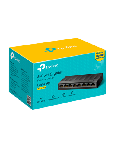 Switch LiteWave LS1008G, 8 x RJ45 Gigabit, Unmanaged - TP-Link LS1008G