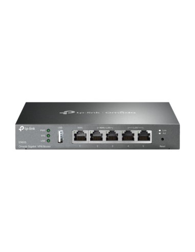 Router VPN Gigabit 1 x RJ45 WAN, 2 x RJ45 LAN/WAN, 2 x RJ45 LAN, 1 x USB - TP-Link Omada ER605