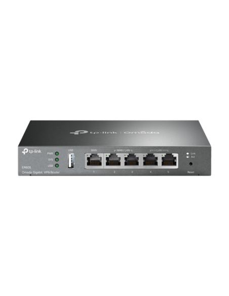 Router VPN Gigabit 1 x RJ45 WAN, 2 x RJ45 LAN/WAN, 2 x RJ45 LAN, 1 x USB - TP-Link Omada ER605
