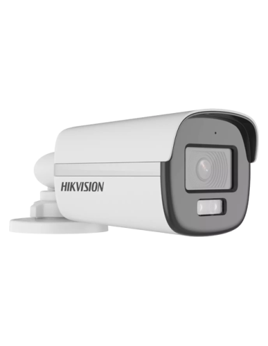 ColorVu, Dual Light - Camera analog 2MP, lentila 2.8mm, IR 40m, WL 40m, TVI/AHD/CVI/CVBS, Mic., IP67 - HIKVISION DS-2CE12DF0T