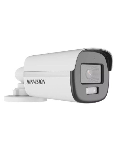 ColorVu, Dual Light - Camera analog 2MP, lentila 2.8mm, IR 40m, WL 40m, TVI/AHD/CVI/CVBS, Mic., IP67 - HIKVISION DS-2CE12DF0T