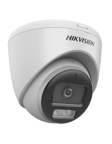 ColorVu, Dual Light - Camera analog 2MP, lentila 2.8mm, IR 40m, WL 40m, TVI/AHD/CVI/CVBS, Mic., IP67 - HIKVISION DS-2CE72DF0T