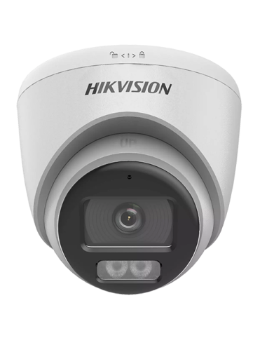 ColorVu, Dual Light - Camera analog 2MP, lentila 2.8mm, IR 40m, WL 40m, TVI/AHD/CVI/CVBS, Mic., IP67 - HIKVISION DS-2CE72DF0T