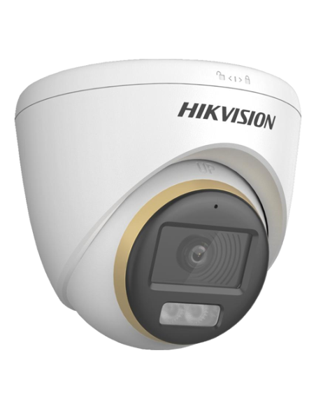 ColorVu, Dual Light - Camera analog 2MP, lentila 2.8mm, IR 40m, WL 40m, TVI/AHD/CVI/CVBS, Mic. - HIKVISION DS-2CE72DF3T-LFS