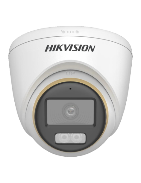ColorVu, Dual Light - Camera analog 2MP, lentila 2.8mm, IR 40m, WL 40m, TVI/AHD/CVI/CVBS, Mic. - HIKVISION DS-2CE72DF3T-LFS