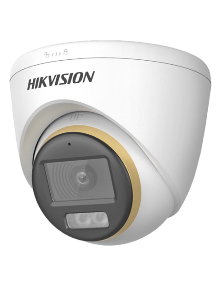 ColorVu, Dual Light - Camera analog 2MP, lentila 2.8mm, IR 40m, WL 40m, TVI/AHD/CVI/CVBS, Mic. - HIKVISION DS-2CE72DF3T-LFS