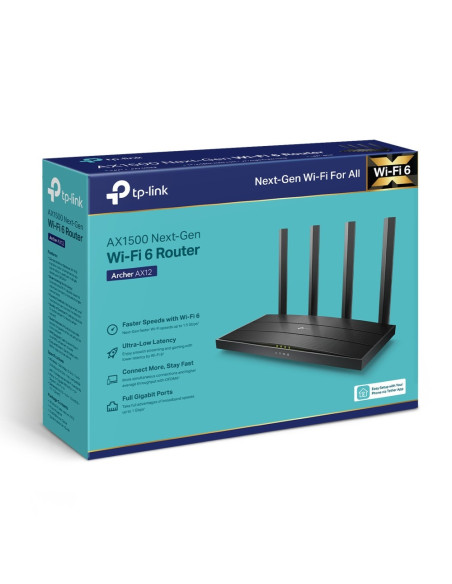 Router Wireless TP-Link Archer AX12, AX1500, Dual-Band, Wi-Fi 6 ArcherAX12