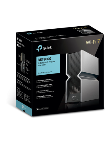Router Wireless TP-Link Archer BE800, BE19000, Tri-Band, Wi-Fi 7 EasyMesh VPN ecran LED ArcherBE800