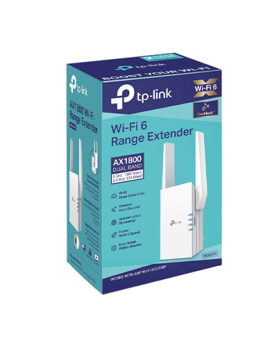 Wireless Range Extender TP-Link RE605X Wi-Fi 6 Dual-Band Gigabit AX1800 - TP-LINK RE605X