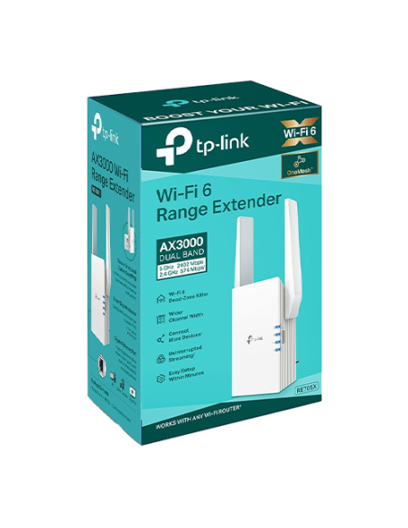 Wireless Range Extender TP-Link RE705X Wi-Fi 6 Dual-Band Gigabit AX3000 - TP-LINK RE705X