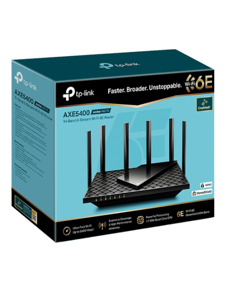 Router Wireless TP-Link Archer AXE75 AX5400 Wi-Fi 6E Tri-Band Gigabit Tehnologie OneMeshâ¢ ArcherAXE75