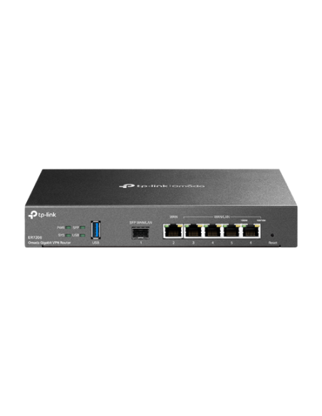 Router VPN, 1 x SFP Gigabit, 5 x RJ45 Gigabit, 1 x USB - TP-Link Omada ER7206