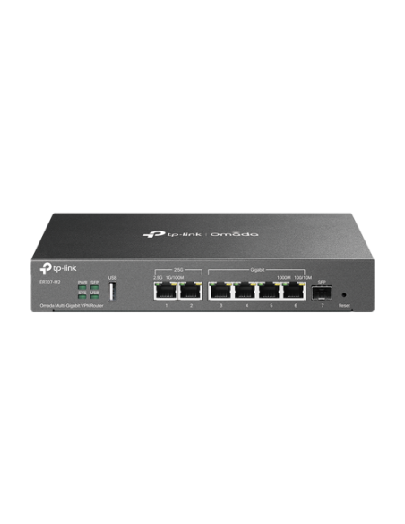 Router VPN, 2 x RJ45 2.5G, 1 x SFP Gigabit, 4 x RJ45 Gigabit, 1 x USB, 1U - TP-Link Omada ER707-M2