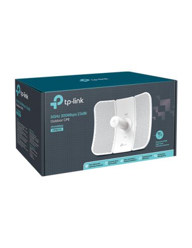 Bridge wireless, Wi-Fi 4, 5GHz, 23 dBi, 30 km, 1 x RJ45 10/100 Mbps, PoE pasiv - TP-Link CPE610
