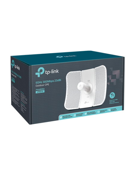 Bridge wireless, Wi-Fi 4, 5GHz, 23 dBi, 30 km, 1 x RJ45 10/100 Mbps, PoE pasiv - TP-Link CPE610