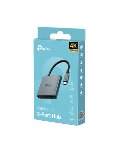 Hub USB-C 3-in-1, 1 x USB-C PD 100W, 1 x USB-A 5Gbps, 1 x HDMI 4K@60Hz - TP-Link UH3020C
