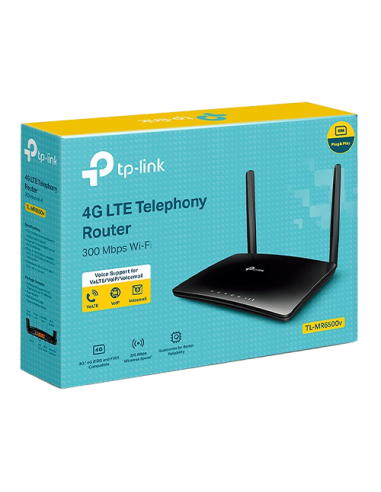 Router wireless cu functie telefonie TP-LINK TL-MR6500v N300 4G LTE 10/100 Mbps TL-MR6500v
