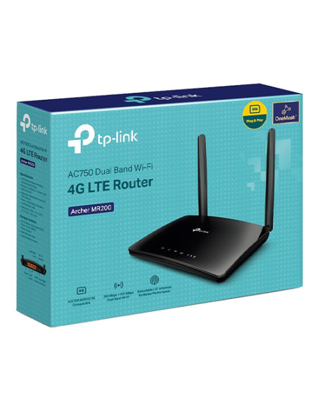 Router 3G / 4G LTE Wireleess TP-LINK Archer MR200 Slot Micro SIM - TP-LINK ArcherMR200
