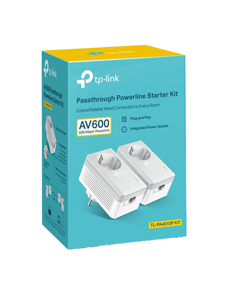 Starter kit Powerline TP-LINK TL-PA4010PKIT AV600 Passthrough - TP-LINK TL-PA4010PKIT