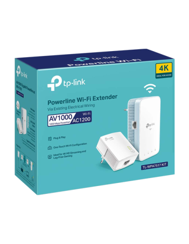 Kit Powerline AV1000, Wi-Fi 5, AC1200 Dual-Band, 1 x RJ45 Gigabit - TP-Link TL-WPA7517KIT