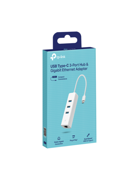 Adaptor USB Type-C la RJ45 Gigabit, 3 x USB 3.0 - TP-Link UE330C