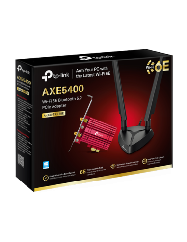 Adaptor PCI-E Bluetooth 5.3, Wi-Fi 6E, AXE5400 Tri-Band, 2 x Antene High-Gain - TP-Link ArcherTXE75E