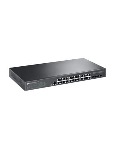 Switch L2+, 24 x RJ45 1G, 4 x SFP+ 10G, Alimentare Baterie 12V, Management - TP-Link TL-SG3428X-UPS
