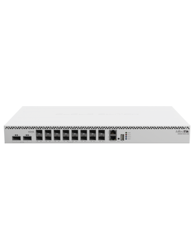 Switch 2 x QSF28 100G, 16 x SFP28 25G, 2 x RJ45 100 Mbps, 1U - MikroTik CRS518-16XS-2XQ-RM
