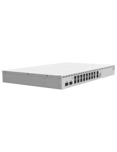 Switch 2 x QSF28 100G, 16 x SFP28 25G, 2 x RJ45 100 Mbps, 1U - MikroTik CRS518-16XS-2XQ-RM
