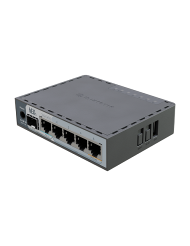 Router hEX, 5 porturi RJ45 Gigabit, 1 x SFP 2.5G, 1 x PoE Out, USB, PoE In - MikroTik E60iUGS
