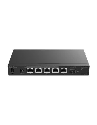 Router 5 x RJ45 2.5G (4 x PoE+), 1 x SFP+ 10G, Multi-WAN, Cloud Management - Ruijie Reyee RG-EG406XS-P