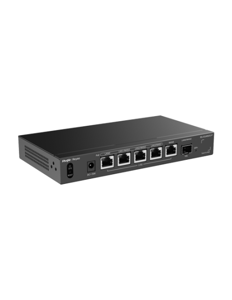 Router 5 x RJ45 2.5G (4 x PoE+), 1 x SFP+ 10G, Multi-WAN, Cloud Management - Ruijie Reyee RG-EG406XS-P