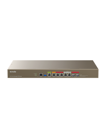 Router 1 x RJ45 2.5G, 3 x RJ45 1G, 2 x combo RJ45/SFP 1G, Multi-WAN, Cloud Management - TENDA TND-G300-F