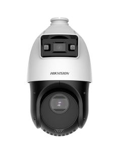 TandemVu, DarkFighter si ColorVu - camera IP, 4MP, lentila 2.8mm SI 4.8~72mm, 15X, WL 30m, IR 100m, Audio, Alarma, PoE+, IP66