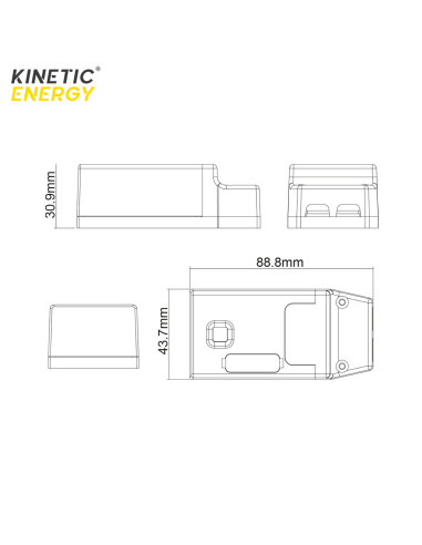 Controller Kinetic Energy, 1 canal, 5A, WiFi + RF433 Tuya (cu nul)