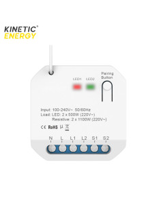 Controller Kinetic Energy 2 canale 2x5A  Zigbee + RF433 TUYA (cu nul)