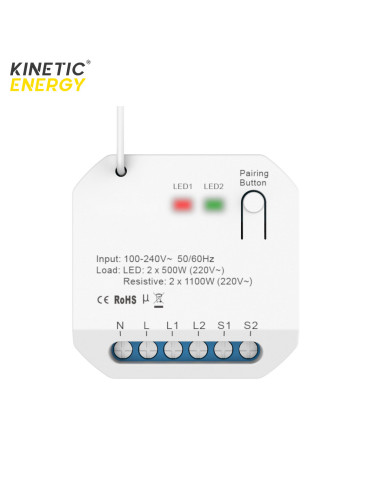 Controller Kinetic Energy 2 canale 2x5A  Zigbee + RF433 TUYA (cu nul)