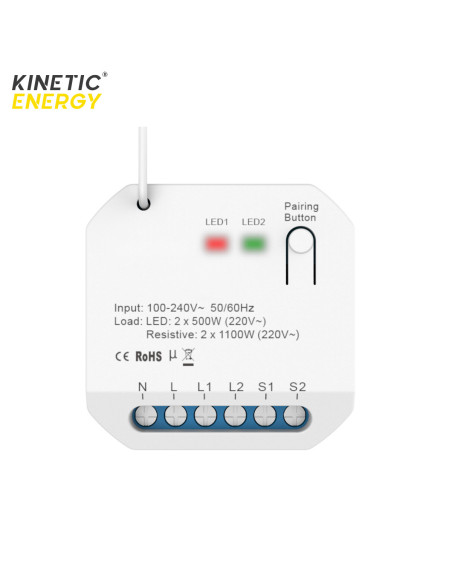 Controller Kinetic Energy 2 canale 2x5A  Zigbee + RF433 TUYA (cu nul)