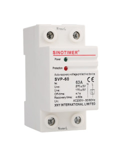 Releu siguranta digitala  de protectie tensiune, Sinotimer, SVP-60, 63A