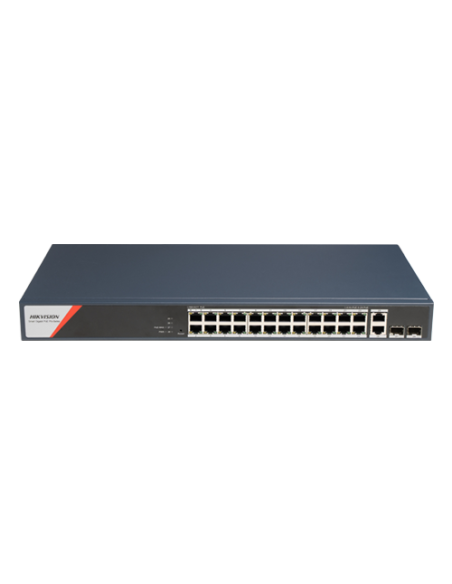 Switch L2, 24 x RJ45 1G PoE, 2 x SFP 1G, 2 x RJ45 1G, Management - HIKVISION DS-3E1528HP-SI-24P2T2F