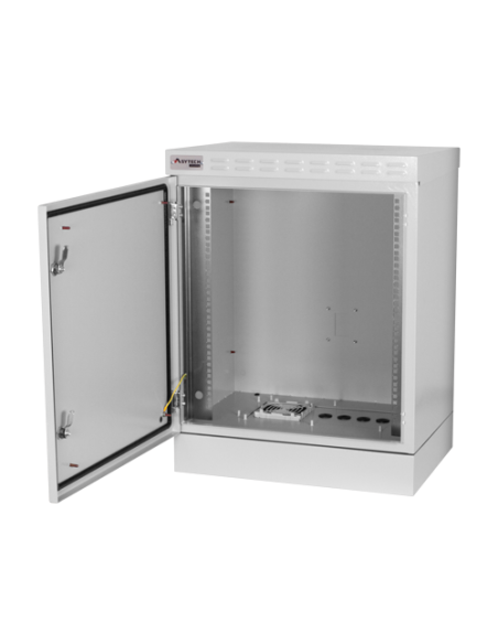 Cabinet rack exterior 12U 19'' 600x450, capacitate incarcare 300 kg, IP55, IK10 - ASYTECH Networking ASY-12U-6045EXIP55