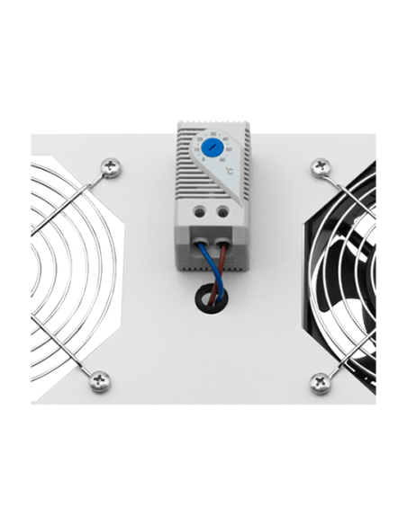 Modul 1 ventilator pentru rack SBW/EXIP55 19', cu termostat, RAL 7035 - ASYTECH Networking ASY-FAN-EXIP55-THM-1F
