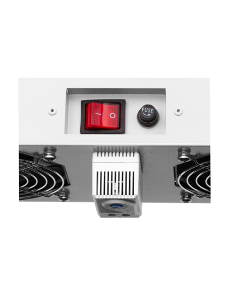 Modul 2 ventilatoare pentru rack SBW/EXIP55 19', cu termostat, RAL 7035 - ASYTECH Networking ASY-FAN-EXIP55-THM-2F