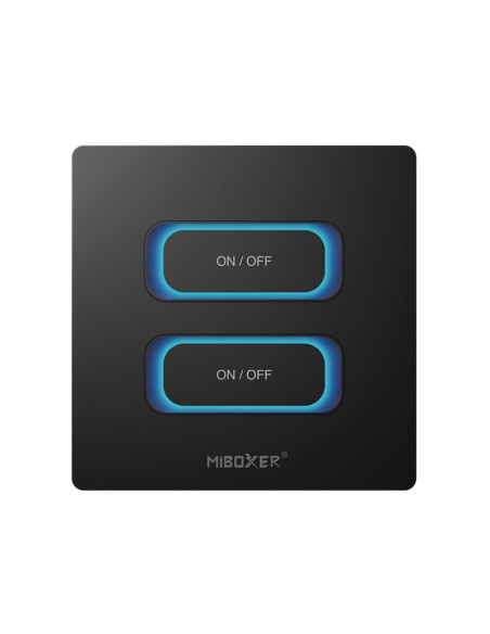 MiBoxer ESR2-B Smart Switch cu 2 canale 2.4Ghz, Negru