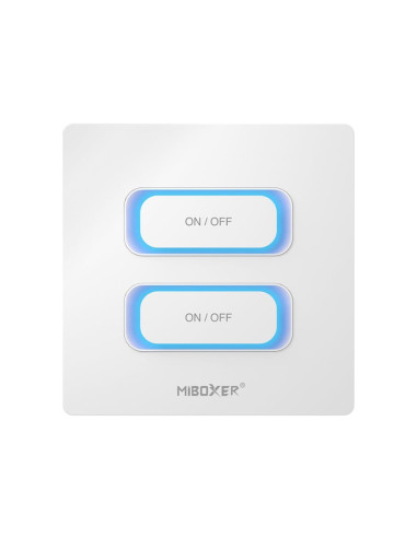 MiBoxer ESR2-W Smart Switch cu 2 canale 2.4Ghz, Alb