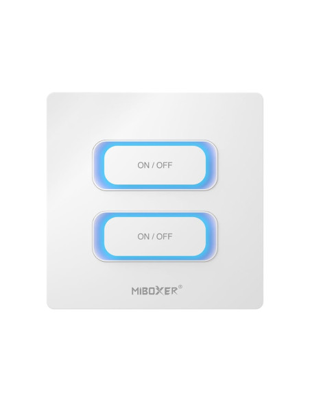 MiBoxer ESR2-W Smart Switch cu 2 canale 2.4Ghz, Alb
