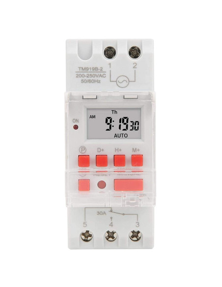 Resigilat Releu digital cu temporizator, Sinotimer, temporizator, intrerupator, programabila, 230V, 30A, 5000W, TM919B-2-30A