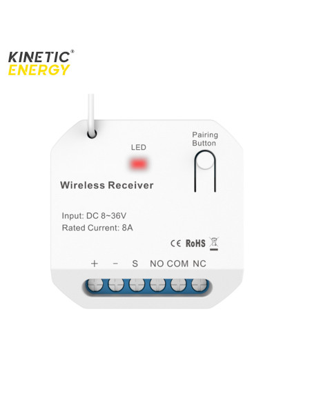 Controller Smart KINETIC ENERGY, 1 Canal Dry Contact 8A, 8-36V DC, WiFi+RF433 TUYA
